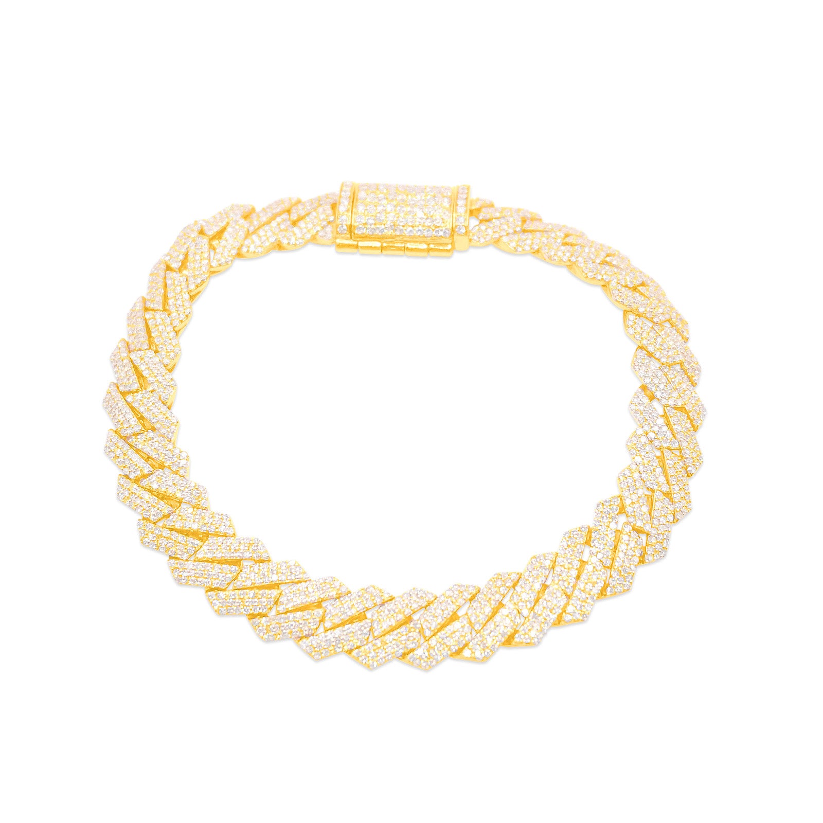Real 10K Gold Cuban Link Bracelet - Men Women 5mm 7 Inch Diamond Cut - G&D Made USA