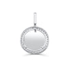 Round Shape Custom Diamond Memory Pendant (0.40CT) in 925 Sterling Silver