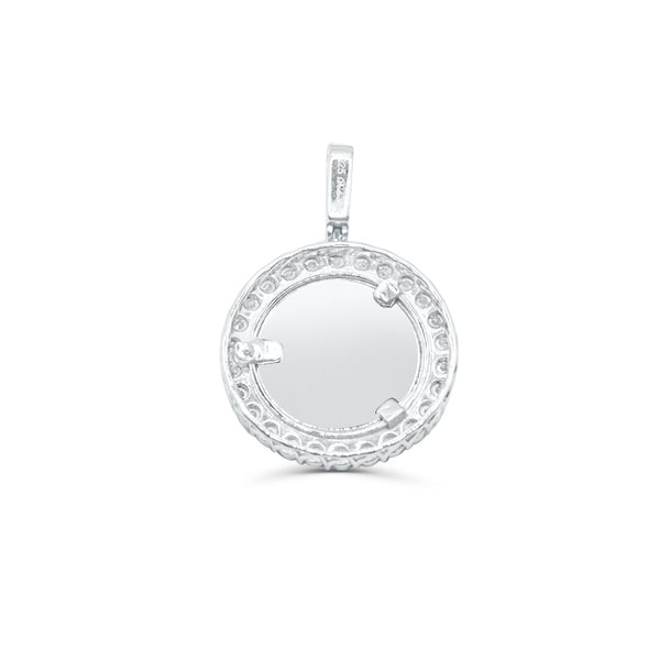 Round Shape Custom Diamond Memory Pendant (0.25CT) in 925 Sterling Silver