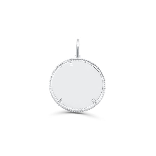 Round Shape Custom Diamond Memory Pendant (0.45CT) in 925 Sterling Silver