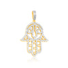 Hamsa Hand Fancy Diamond Pendant (0.70CT) in 10K Gold