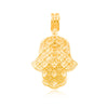 Hamsa Hand Devil Eye Centered Diamond Pendant (1.00CT) in 10K Gold