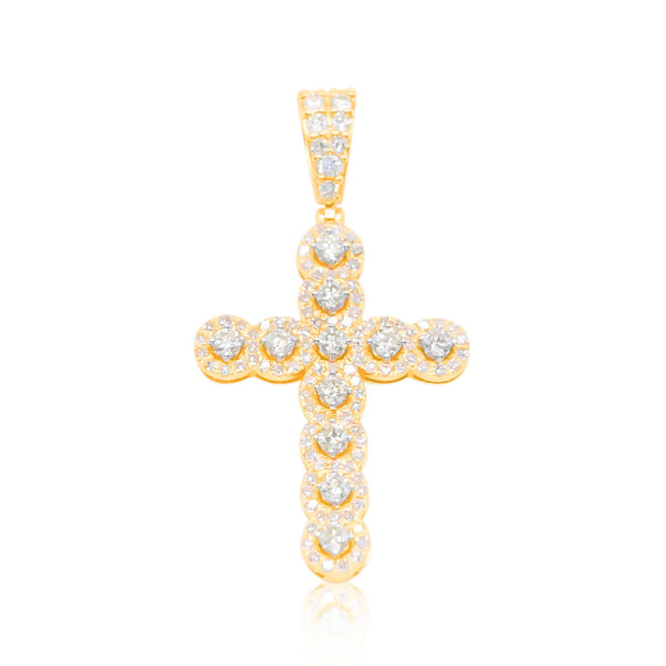 Cross Prong Diamond Pendant (1.00CT) in 10K Gold