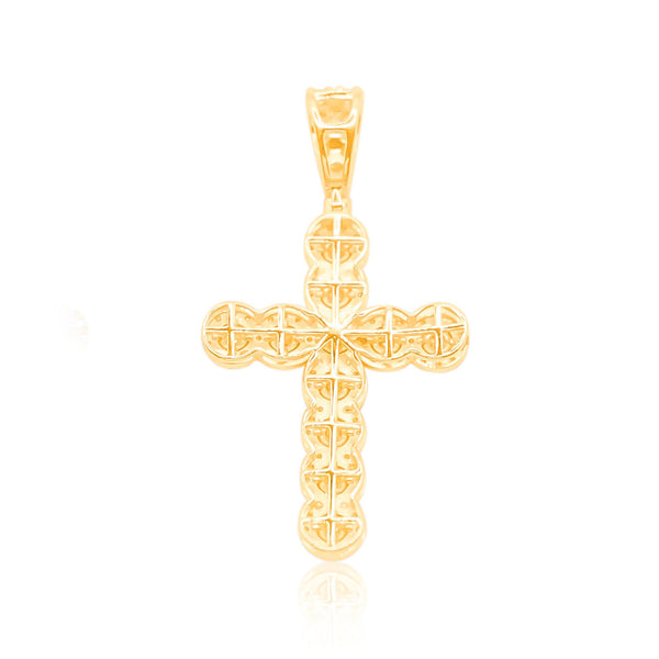 Cross Prong Diamond Pendant (1.00CT) in 10K Gold