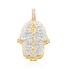Hamsa Hand Bling Diamond Pendant (1.30CT) in 10K Gold