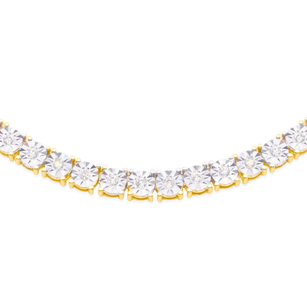 Diamond Tennis Necklace (2.50CT) in 10K Gold - 4mm (20 inches)