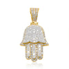 Hamsa Hand Bling Diamond Pendant (3.00CT ) in 10K Gold