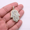 Hamsa Baguette Diamonds Pendant (4.00CT) in 10K Yellow Gold