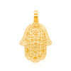 Hamsa  Baguette Diamond Pendant (4.50CT) in 10K Gold