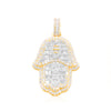 Hamsa  Baguette Diamond Pendant (4.50CT) in 10K Gold