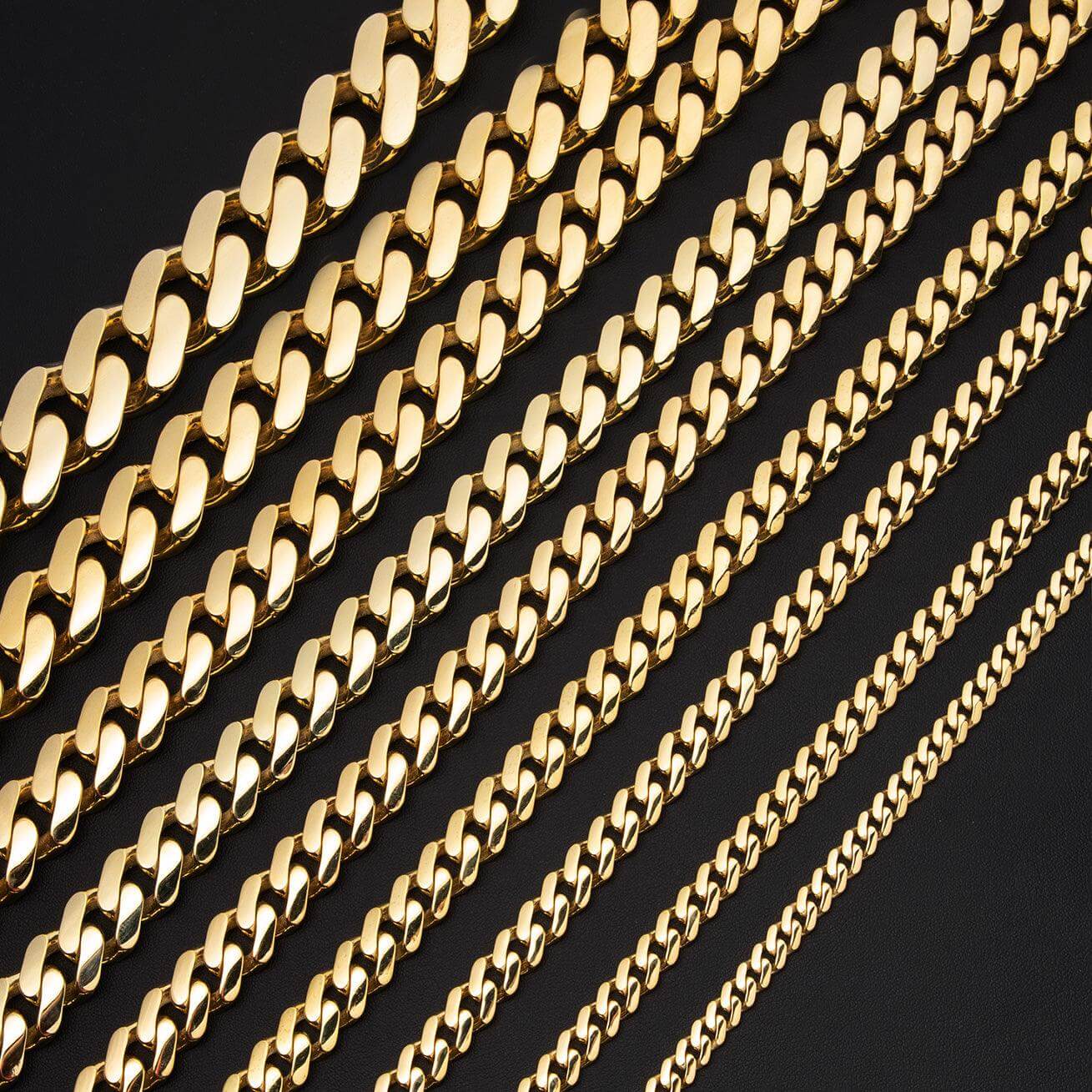 Yellow Gold 10K Classic Yellow Gold Plain Monaco Chain