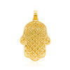 Hamsa Hand Bling Diamond Pendant (5.75CT) in 10K Gold