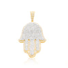 Hamsa Bling Diamond Pendant (8.50CT) in 10K Gold