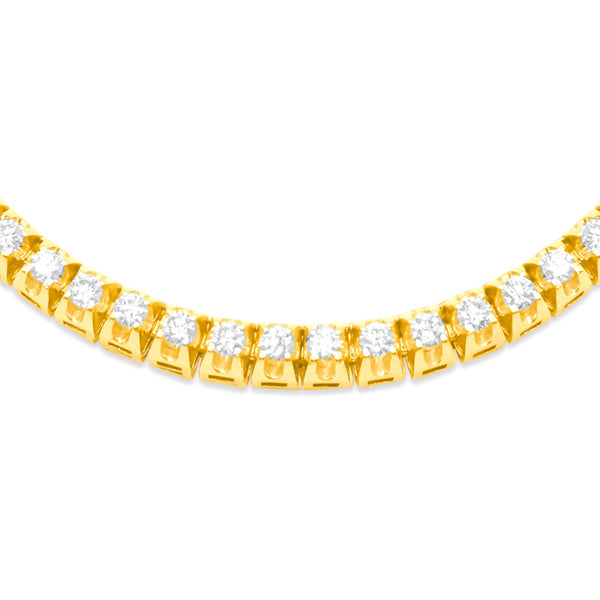 Diamond Tennis Chain (12.57CT) in 14K Gold - 5mm (20 inches)