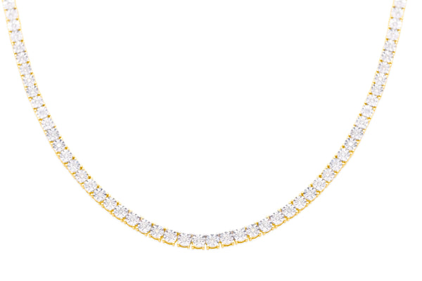 Diamond Tennis Necklace (2.50CT) in 10K Gold - 4mm (20 inches)
