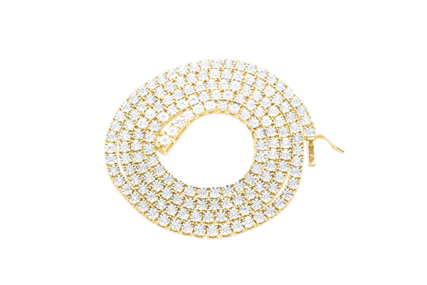 Diamond Tennis Necklace (2.50CT) in 10K Gold - 4mm (20 inches)