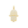 Hamsa Hand Diamond Pendant (6CT) in 10K Gold