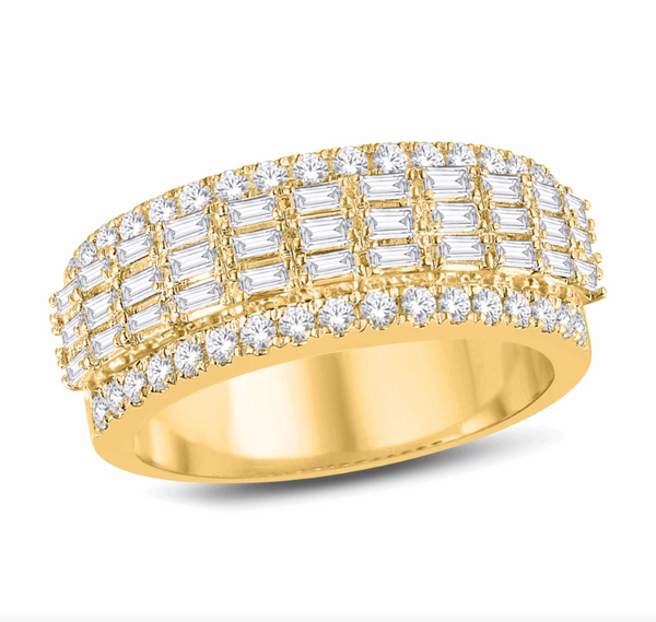 10K Gold Diamond Men's Ring 1.44CT