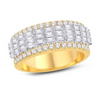Half Eternity Baguette Diamond Men's Band Ring (1.50CT) in 14K Gold - Size 7 to 12