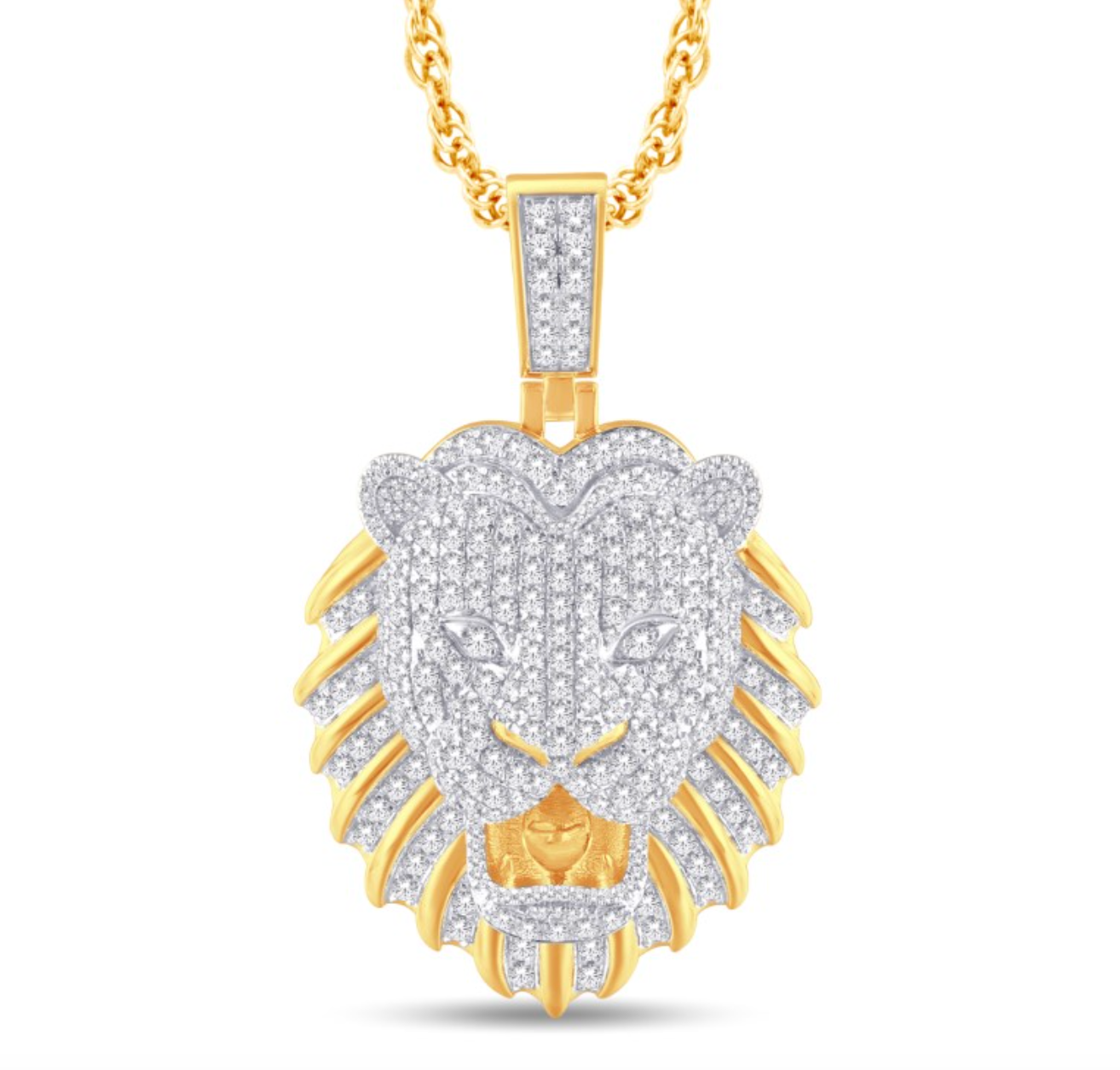 10K Gold Diamond Pendant 3.44CT