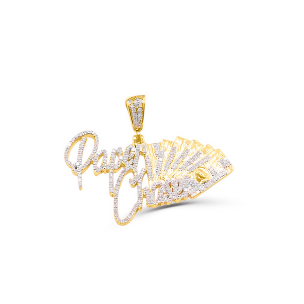 Paper Chasers Hip Hop Bling Diamond Pendant (0.75CT) in 10K Gold