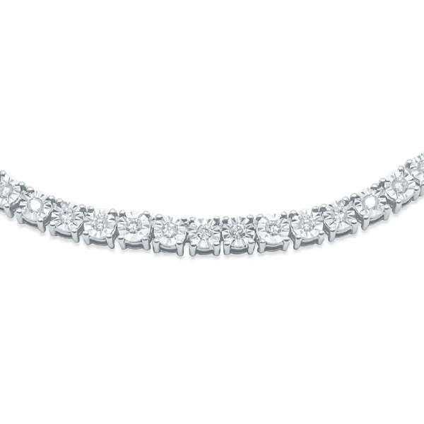 Diamond Tennis Chain For Mens (5.50CT) in 10K Gold - 4.5mm (20 inches)