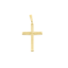 Cross Shape Bling Diamond Pendant (0.26CT) in 10K Yellow Gold