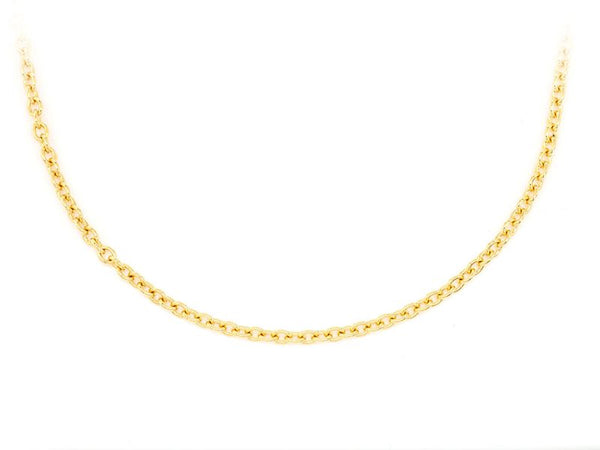 2mm 14K Gold Rolo Chain (White or Yellow or Rose) - from 16 to 24 Inches