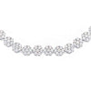Flower Cut Diamond Tennis Necklace (2.25CT) in 10K White Gold - 3.5mm (20 inches)