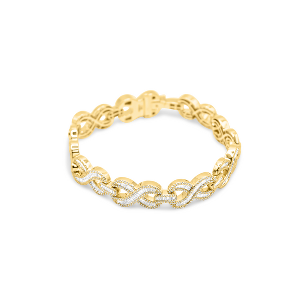 Infinity Diamond Bracelet (9.75CTW) in 10K Gold - 13mm