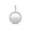 Round Shape Custom Diamond Memory Pendant (0.40CT) in 925 Sterling Silver