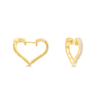 Heart Shape Cluster Diamond Hoop Earring (0.50CT) in 10K Gold (Yellow or White)