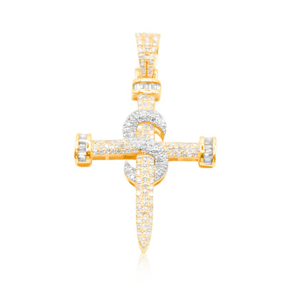 10K Gold Diamond Pendant 3.00CT