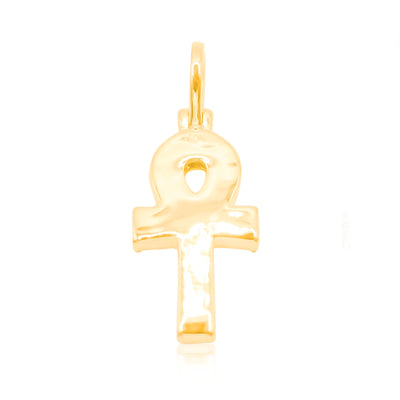 Egyptian Ankh Cross Bling Diamond Pendant (0.60CT) in 10K Gold