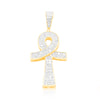 Egyptian Ankh Cross Bling Diamond Pendant (0.60CT) in 10K Gold