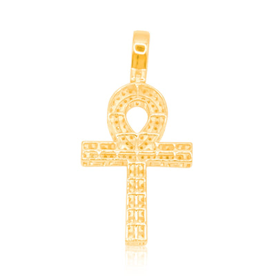 Egyptian Ankh Cross Diamond Pendant (0.60CT) in 10K Gold