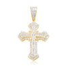 Cross Bling Diamond Pendant (0.70CT) in 10K Gold