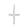 Cross Baguette Bling Diamond Pendant (0.70CT) in 10K Gold