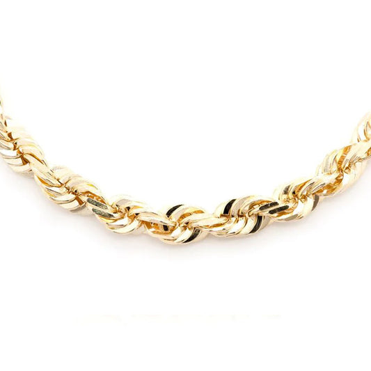 6mm 10K Solid Rope Chain