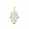 10K Gold Diamond Hamsa Pendant 1.00CT