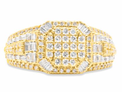 10K Gold Diamond Men's Ring 1.14CT