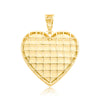 Thick Border Heart Shape Custom Diamond Memory Pendant (1.00CT) in 10K Gold