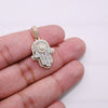 Hamsa Hand Fancy Bling Diamond Pendant (1.80CT) in 10K Gold