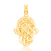 Hamsa Hand Round Centered Diamond Pendant (1.00CT) in 10K Gold