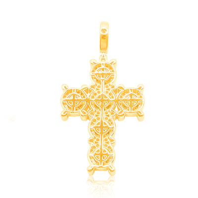 Cross Prong Diamond Pendant (1.40CT) in 10K Gold