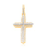 Cross Frame Bling Diamond Pendant (1.52CT) in 10K Gold