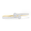 Circle Shape Baguette Diamond Bangle (1.50CT) in 10K Gold (Yellow or White or Rose) - 4mm