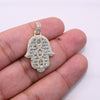 Hamsa Hand Bageutte Diamond Pendant (1.75CT ) in 10K Gold