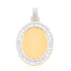 Oval Shape Custom Baguette Diamond Memory Pendant (1.80CT) in 10K Gold