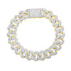 Iced Out Cuban Link Diamond Bracelet (12.50CT) in 10K Gold (Yellow or White) - 12mm